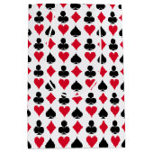 Patroon met kaartsymbolen afspelen medium cadeauzakje (Voorkant)