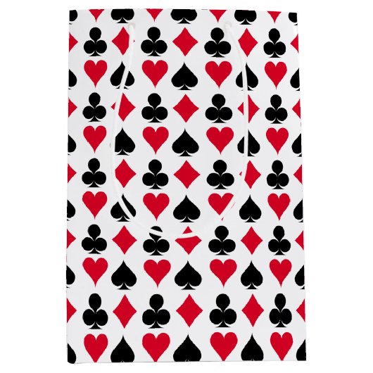 Patroon met kaartsymbolen afspelen medium cadeauzakje (Voorkant)