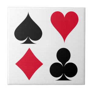 Patroon met kaartsymbolen afspelen tegeltje