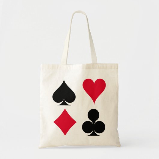 Patroon met kaartsymbolen afspelen tote bag (Voorkant)
