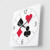 Patroon met kaartsymbolen afspelen vierkante klok (Hoek)