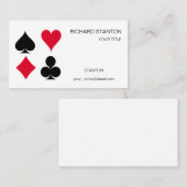 Patroon met kaartsymbolen afspelen visitekaartje (Voorkant / Achterkant)