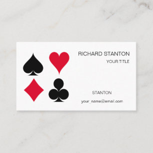 Patroon met kaartsymbolen afspelen visitekaartje
