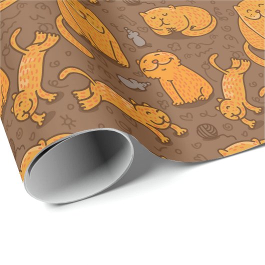 Patroon met katten cadeaupapier (Rol Hoek)