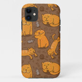 Patroon met katten Case-Mate iPhone case (Achterkant)