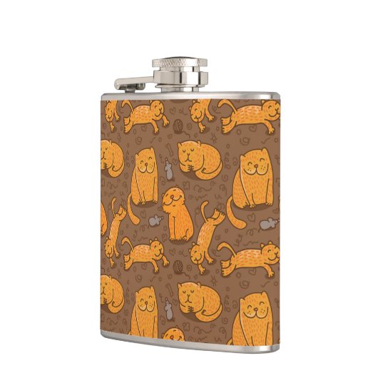 Patroon met katten heupfles (Links)