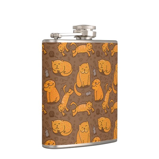 Patroon met katten heupfles (Rechts)