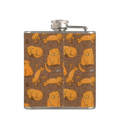 Patroon met katten heupfles (Achterkant)