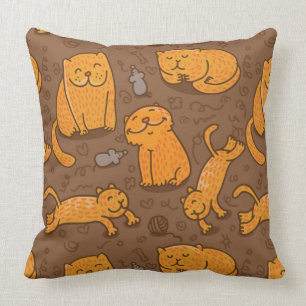 Patroon met katten kussen