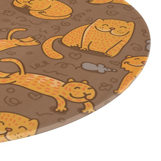 Patroon met katten snijplank (Hoek)