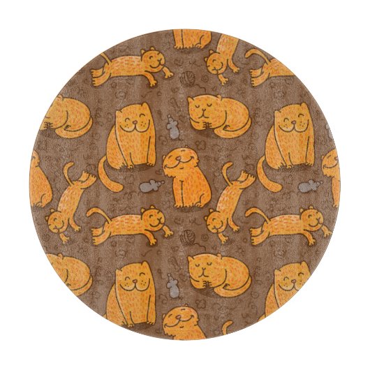 Patroon met katten snijplank (Voorkant)