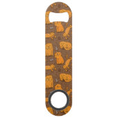 Patroon met katten speed flessenopener (Voorkant)