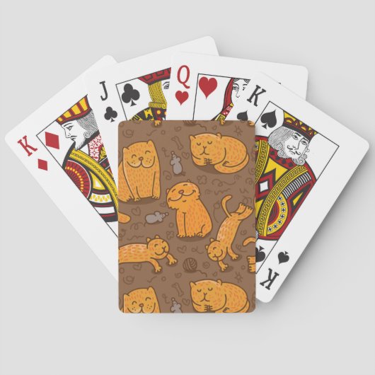 Patroon met katten speelkaarten (Achterkant)