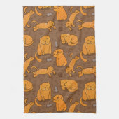 Patroon met katten theedoek (Verticaal)