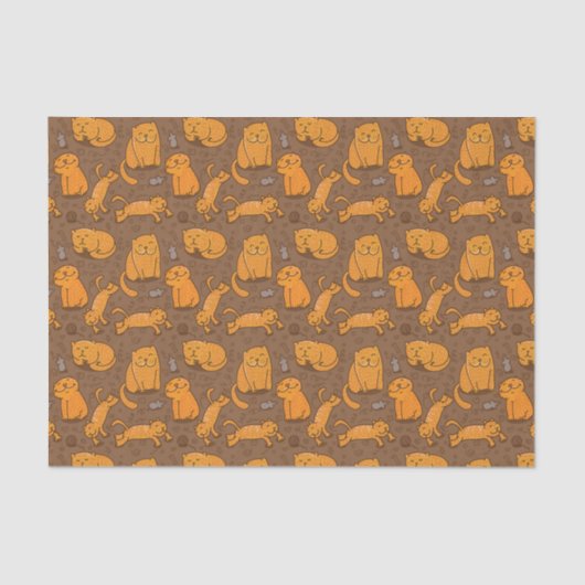 Patroon met katten tissuepapier (Voorkant)