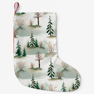 Patroon met kerstbomen, bomen en struiken. Bl Kleine Kerstsok