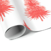 Patroon met kerstboomstructuur roodroodWaterverf Cadeaupapier (Rol Hoek)