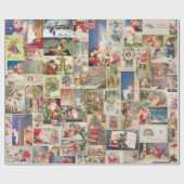 Patroon met kerstfeestelijke kerstcadeaukaarten cadeaupapier (Vlak)