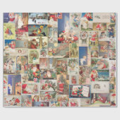 Patroon met kerstfeestelijke kerstcadeaukaarten cadeaupapier (Vlak)