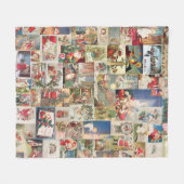 Patroon met kerstfeestelijke kerstcadeaukaarten fleece deken (Voorkant (Horizontaal))