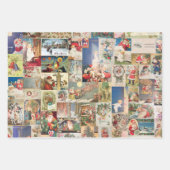 Patroon met kerstfeestelijke kerstcadeaukaarten inpakpapier vel (Voorkant)