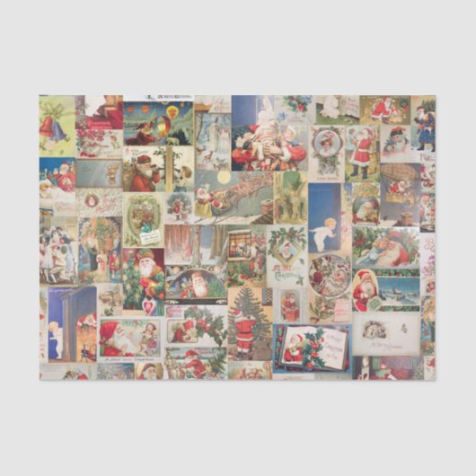 Patroon met kerstfeestelijke kerstcadeaukaarten tissuepapier (Voorkant)