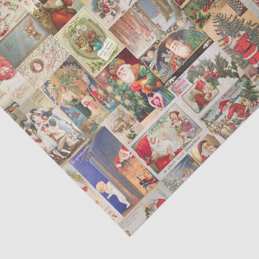 Patroon met kerstfeestelijke kerstcadeaukaarten tissuepapier (Detail)