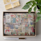 Patroon met kerstfeestelijke kerstcadeaukaarten tissuepapier (Geschenk)