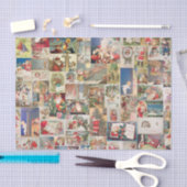 Patroon met kerstfeestelijke kerstcadeaukaarten tissuepapier (Craft)