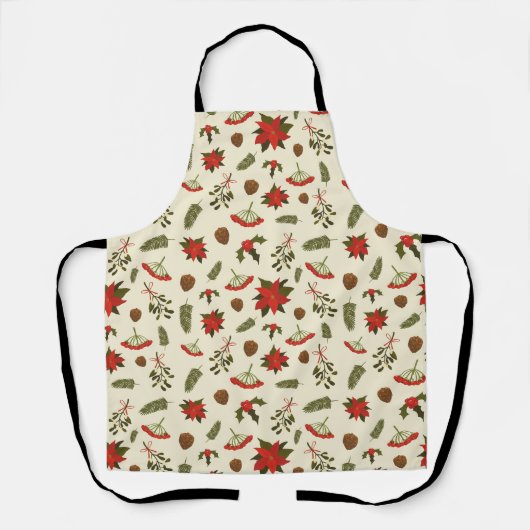 Patroon met Kerstmotieven Schort (Voorkant)