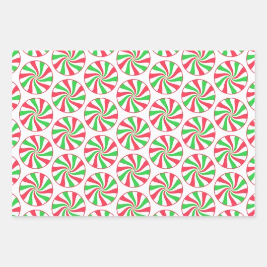 patroon met kerstpepermunt inpakpapier vel (Voorkant 2)