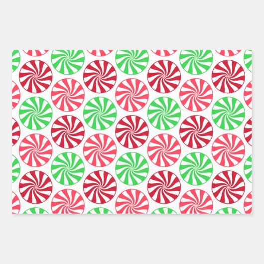 patroon met kerstpepermunt inpakpapier vel (Voorkant 3)
