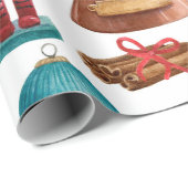 Patroon met kerstversieringen met Vintage, speelgo Cadeaupapier (Rol Hoek)