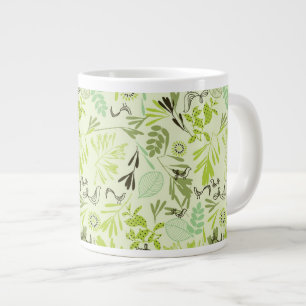 patroon met kleine baby grote koffiekop