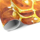 Patroon met kleine gele honingraattegels cadeaupapier (Rol Hoek)
