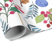 patroon met kleurrijke kerstsymbolen cadeaupapier (Rol Hoek)