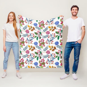 patroon met kleurrijke kerstsymbolen fleece deken