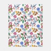 patroon met kleurrijke kerstsymbolen fleece deken (Voorkant)