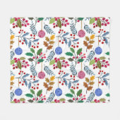 patroon met kleurrijke kerstsymbolen fleece deken (Voorkant (Horizontaal))