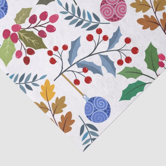 patroon met kleurrijke kerstsymbolen tissuepapier (Detail)