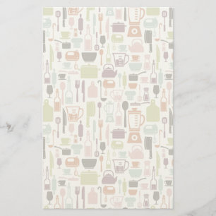 Patroon met kleurrijke kookpictogrammen briefpapier