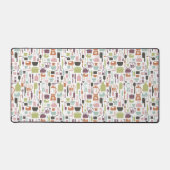 Patroon met kleurrijke kookpictogrammen bureaumat (Voorkant)