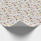 Patroon met kleurrijke kookpictogrammen cadeaupapier (Hoek)