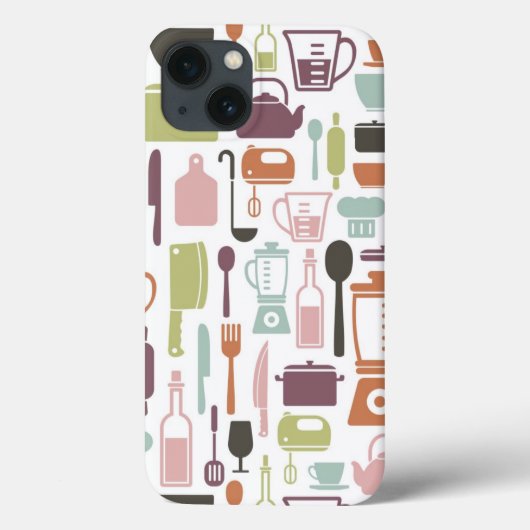 Patroon met kleurrijke kookpictogrammen Case-Mate iPhone case (Achterkant)
