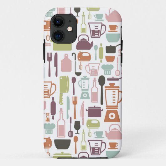 Patroon met kleurrijke kookpictogrammen Case-Mate iPhone case (Achterkant)