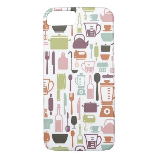 Patroon met kleurrijke kookpictogrammen Case-Mate iPhone case (Achterkant)