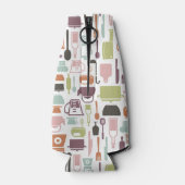 Patroon met kleurrijke kookpictogrammen flesjeskoeler (Achterkant)