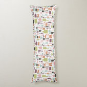 Patroon met kleurrijke kookpictogrammen lichaamskussen (Achterkant (Verticaal))