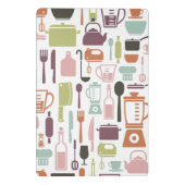 Patroon met kleurrijke kookpictogrammen mini klembord (Achterkant)