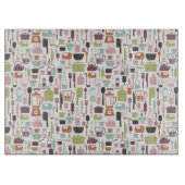 Patroon met kleurrijke kookpictogrammen snijplank (Voorkant)